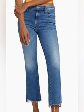 Mother Jeans The Insider Crop Step Fray Girl Crush